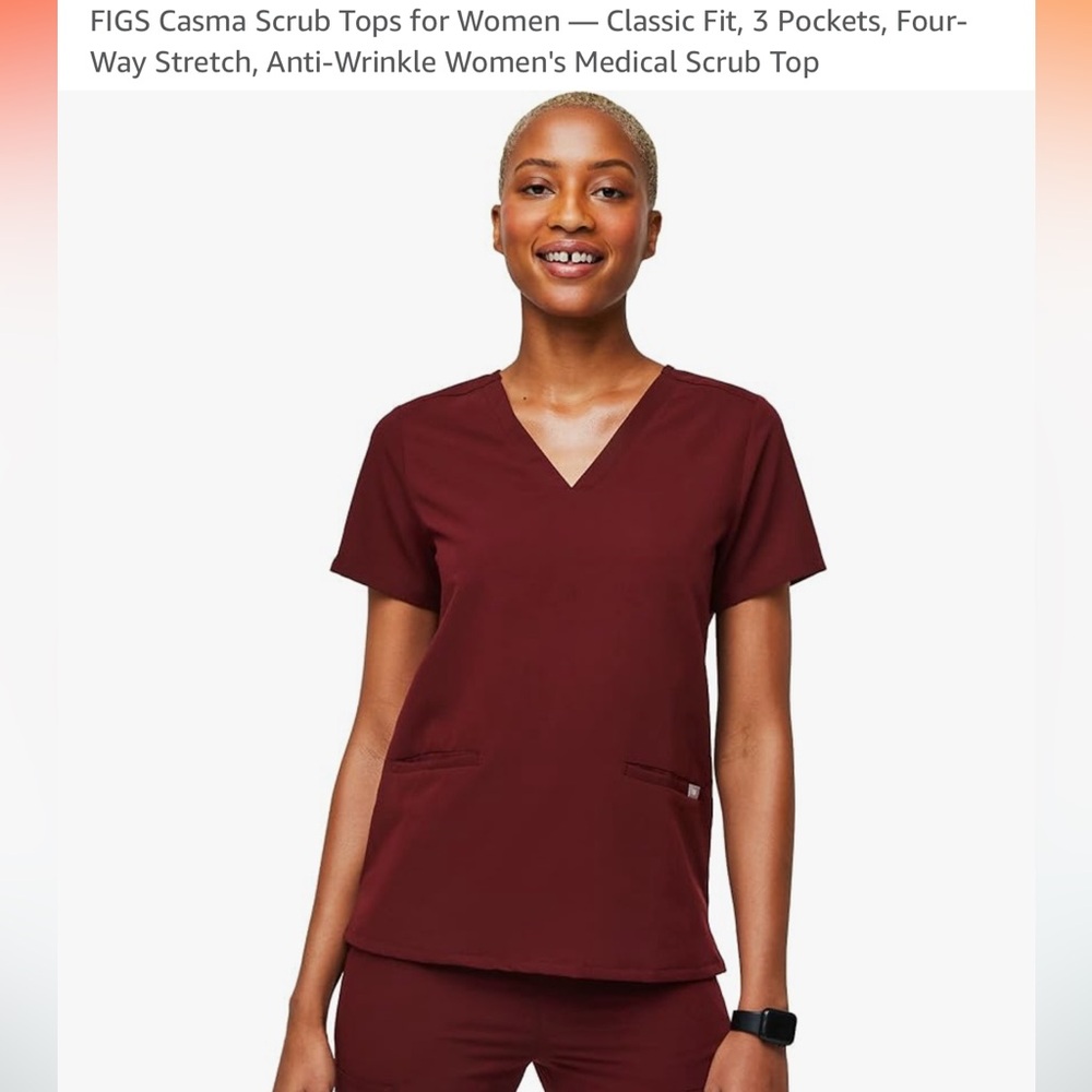 Figs casma scrub top